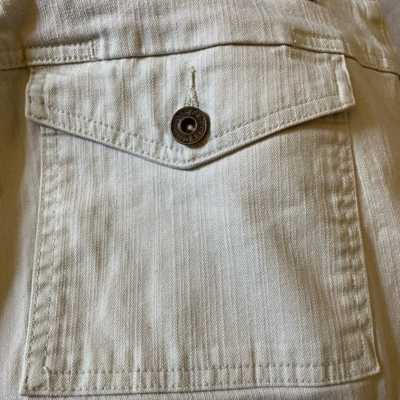 Christopher & Banks Bermuda crop capris cotton spandex stretch off white… - Picture 9 of 10